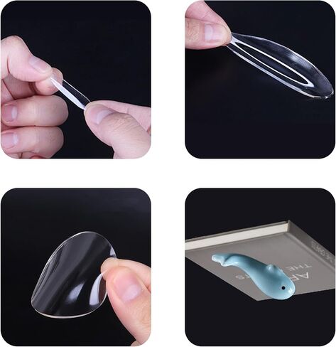 420Pcs Round Double Sided Clear Sticky Dots, Adhesive Removable Mounting Putty, Poster Putty for Walls No Damage Glue Dots for Home, Office, 10 * 10mm in Saudi Arabia