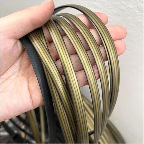 ECYC Ltd 196ft Rattan Repair Kit for Wicker Furniture, 8mm Wide Flat Synthetic Rattan Weaving Material Wicker Repair Supplies Plastic Rattan Repair Strips for Repair and Fixing Patio Furniture in Saudi Arabia