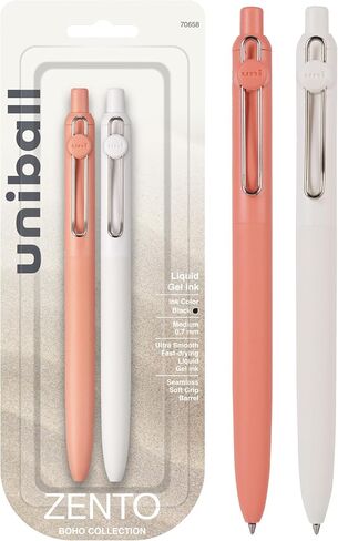 Uni-Ball Zento Gel Ink Rollerball Als ، 2 Point Point Black Prope Smooth Lriting Pens ، أقلام يابانية ملونة ، ألوان بوهو in Saudi Arabia