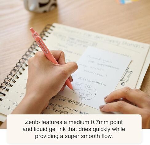 Uni-Ball Zento Gel Ink Rollerball Als ، 2 Point Point Black Prope Smooth Lriting Pens ، أقلام يابانية ملونة ، ألوان بوهو in Saudi Arabia