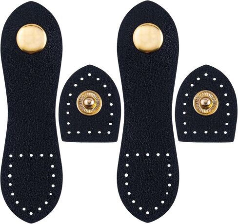 Joez Wonderful Leather Snap Buckles Closure, Sew On Leather Snap Button Purse Closure Fasteners for Purse Wallet Bags in Kuwait