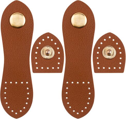 Joez Wonderful Leather Snap Buckles Closure, Sew On Leather Snap Button Purse Closure Fasteners for Purse Wallet Bags in Kuwait