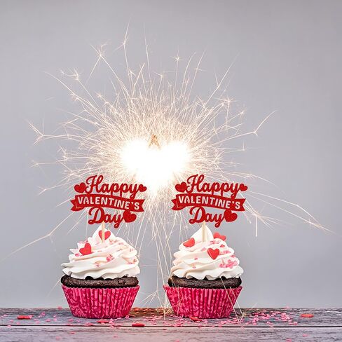 rsstarxi 24 حزمة سعيد عيد الحب عيد الحب الكب كيك أعلى اللمعان اللطيف الحب الحلو كب كيك يختار فالنتين كب كيك توبر لزخارف عيد ميلاد عيد ميلاد سعيد in Kuwait
