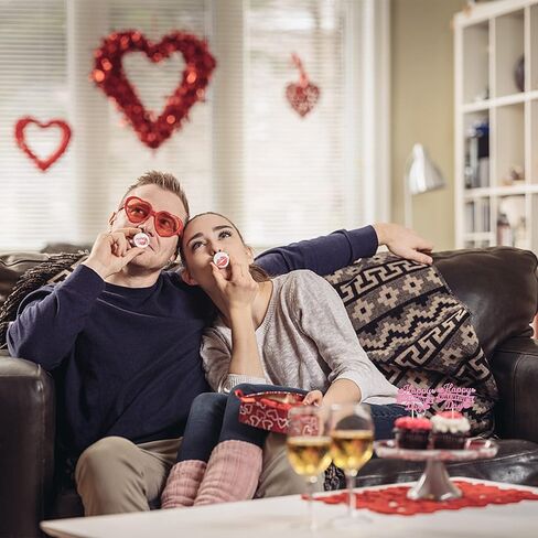 Rsstarxi 24 Pack Happy Valentine's Day Cupcake Toppers Red Glitter Sweet Love Cupcake Food Picks Valentine Cupcake Topper for Happy Valentine's Day Birthday Party Cake Decorations Supplies in Kuwait