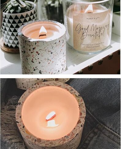 99pcs فتيل الخشب للشموع ، فتيل شمعة خشبية طبيعية مع فتيل الشمعة ، فتيل شمعة خشبية لا يدخن لشمعة DIY صنعت سميكة 5.1 × 0.51 بوصة in Kuwait