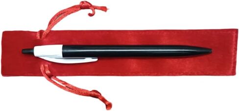 Indian Consigners Velvet Drawstring Pen Sleeve Covers, Pencil Holder Pen Case Soft Pouch Gift Bag, 20 Pcs (Red) in Kuwait