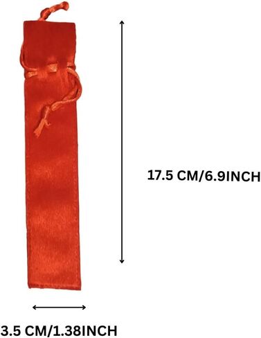 Indian Consigners Velvet Drawstring Pen Sleeve Covers, Pencil Holder Pen Case Soft Pouch Gift Bag, 20 Pcs (Red) in Kuwait