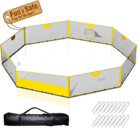 Pyy 20ft Gaga Ball Pit - تحديث Gaga Ball Pit Portable مجهزة بحقبة حمل ، ومسامير أرضية للألعاب الرياضية والأنشطة الداخلية والخارجية in Kuwait