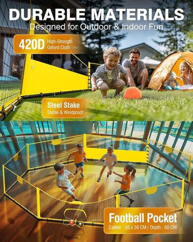 Pyy 20ft Gaga Ball Pit - تحديث Gaga Ball Pit Portable مجهزة بحقبة حمل ، ومسامير أرضية للألعاب الرياضية والأنشطة الداخلية والخارجية in Kuwait