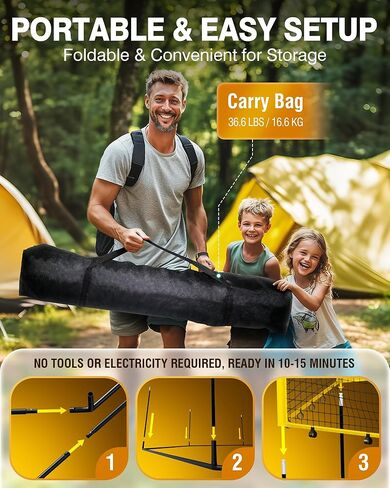 Pyy 20ft Gaga Ball Pit - تحديث Gaga Ball Pit Portable مجهزة بحقبة حمل ، ومسامير أرضية للألعاب الرياضية والأنشطة الداخلية والخارجية in Kuwait