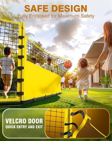 Pyy 20ft Gaga Ball Pit - تحديث Gaga Ball Pit Portable مجهزة بحقبة حمل ، ومسامير أرضية للألعاب الرياضية والأنشطة الداخلية والخارجية in Kuwait