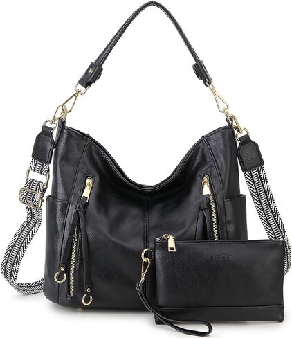 Chase Chic Hobo Bag for Women, PU Ladies Purse Handbags Trendy Crossbody Shoulder Bucket Bag for Work,Travel in Kuwait