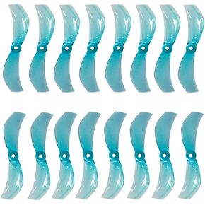 Gemfan 16Pcs 40mm 2-Blade Props 1610 Propeller 1.5mm Hole for FPV Racing Freestyle Tinywhoop Drones Like Mobula 7(Blue 8CW 8CCW)