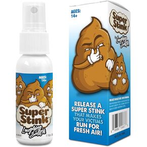 SUPER STINK (30ml) - Fart Spray - 'Insanely Strong' Extra Potent Stink - Fake Poop Smelling Prank Stuff - Smells Like Super 'Bad' Gas - Great Gag Gifts, Stocking Stuffers & Fun Party Favors
