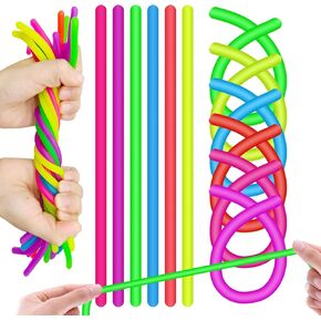 42PCS Colorful Fidget Noodles Stretchy Strings Sensory Toys for Kids and Adult, Fidget Stress Relief Toys, Classroom Prize Party Favors Birthday Gifts Stocking Stuffers for Kids