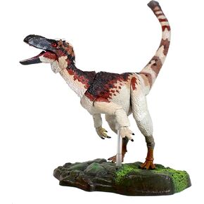 Suskityrannus Hazelae - 1/18th Scale T-Rex Dinosaur Action Figure - 8" Articulated Collectible Miniature, Detailed Base