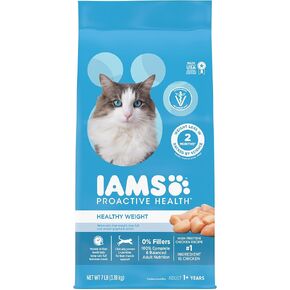 IAMS Proactive Health Healthy Weight Adult Dry Cat Food Chicken Flavor, 7 lb. Bag