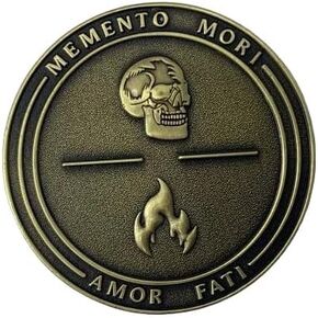 Stoic Challenge Coin: The Cardinal Virtues, Memento Mori, Amor Fati