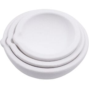 3 PCS Ceramic Quartz Crucibles for Melting Metal Kit, Crucibles Crucibles Melting Dishes, Ceramic Melting Casting Refining Jewelry Gold Silver Brass Alloy 100/250/500g