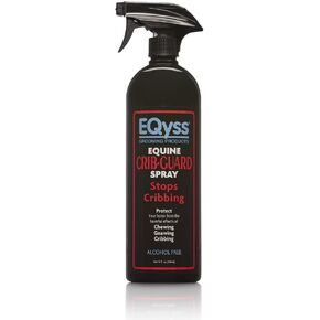 EQyss Crib Guard Horse Anti-Chewing Spray - Stops Chewing, Cribbing & Gnawing, Non-irritating, Safe for All Surfaces, Aloe-based, Alcohol-free, Clear