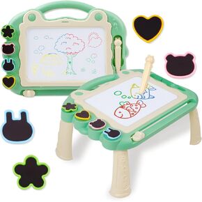 Toddlers Toys Age 3-8, Magnetic Drawing Doodle Board for Kids, Preschool Educational Learning Toys Erasable Doodle Writing Pad Sketch Doodle Board for 3 4 5 6 7 8 Years Old Girls(Green)