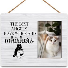 HiWx Cat Memorial Picture Frame ، إطارات القط للصور التذكارية ، هدايا Cat Pet Dekembrance إطارات صور الصور ، هدايا Cat Memorial ، Pet Cat Photo Photo Frame 4x6