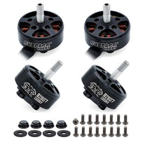 4pcs Surpass B2807 1300KV Brushless Motors CW/CCW for 5-6S FPV Racing Drone Quadcopter Motor with 250mm 18AWG Silicone Wires (Black)