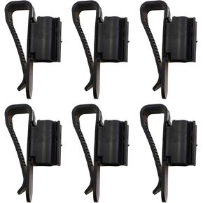 6PCS 9.7x5.3cm Black Hose Holders Adjustable Fish Tank Hose Clamp Aquarium Hose Clamp ABS Plastic Clip Suitable for Pipe with a Diameter of 8-16mm