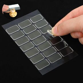 210 PCS Picture Frame Putty ، 0.8 × 0.4 نقاط لاصق كبيرة مزدوجة الجوانب ، ونقاط لزجة واضحة للملصق ، معجون لزجة لاستنزاف مهرجان معلق الجدار الزفاف