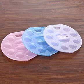 Arestech Round Professional Plastic Art Paint Palette Tray with Cover Lid (White)