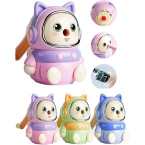 Manual Pencil Sharpener for Kids. 5-Point Selector. Small Pencil Sharpener. Handheld Pencil Sharpener. Quiet for Home Desks and School Classroom. Cute Pencil Sharpener. (Pink)