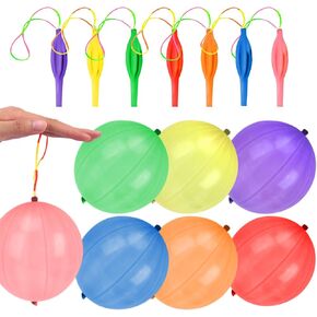 Punch Balloons,46 Pack Thickened Punch Balloons for Kids, 7 Color Punching Balloon Heavy Duty Party Favors with Rubber Band Handle for Birthday Summer Party