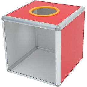 Toyvian Square Raffle Ball Game Box Multifunctional Storage Ticket Box Ballot Box for Votes Advice Suggestion Cards Fundraising 25CM