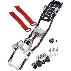 RC Metal Chassis Frame 313mm Wheelbase Upgrades w/Prefixal Shiftable Gearbox for 1/10 Axial SCX10 90046,RC Hop Ups Upgrades Part Chassis FrameWheelbase,Upgrade 2022,More Durable,Two Speed Modes