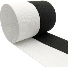 Elastic Band 2inch for Sewing 10 Yards 50mm Wide Flat Heavy Stretchy Elastic Yarn Straps Elastic Knit Band Spool for DIY Craft-Bedspread-Clothing-Pants Waist Band-Wigs-Skirts- DIY Projects (Mixed)