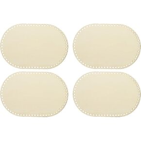 Patikil 12 "× 8" السلة الكروشيه ، 4pcs بيضاوي فارغة الكروشيه الحبك قاعدة خشبية ل DIY نسج سلة صنع الإمدادات ديكور المنزل