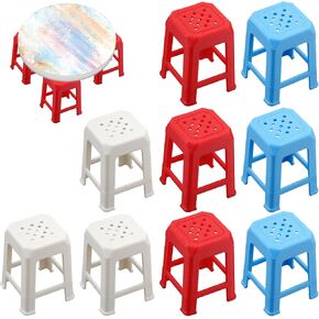 Tinoaly 9pcs Mini Canvas Stands, 3 Colors (Red, White, Black), PLA Material, Anti-Slip, Fluid Painting Supplies