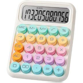 Mr. Pen- Mechanical Switch Calculator, 12Digits, Large LCD Display, Colorful Calculator Big Buttons, Mechanical Calculator, Calculators Desktop Calculator, Cute Calculator, Aesthetic Calculator