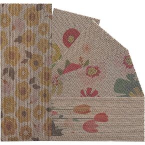 Vivicreate Cat Scratching Board, 5 Piece High-Density Cardboard Scratcher with Lounge Bed, Reversible, Breathable