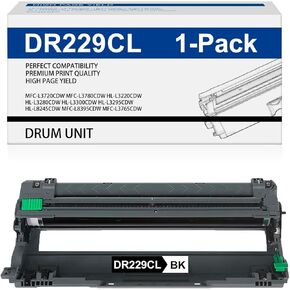 DR229 وحدة الطبل بديل متوافق مع الأخ DR-229 DR229 DR 229CL DR229CL DRUM لـ HL-L3220CDW HL-L3280CDW HL-L3300CDW MFC-L3720CDW MFC-L3780CDW HL-L3295CDW (1 Pack)