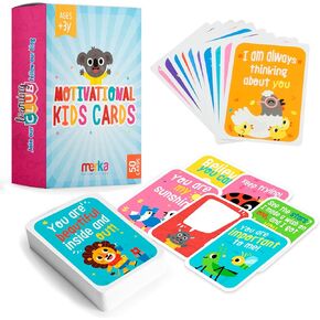 merka Affirmation Cards for Kids Lunch Notes for Kids Lunchbox Notes for Kids Set of 50 Flash Cards Daily Affirmation Cards Lunch Box Notes for Kids Positive Affirmation