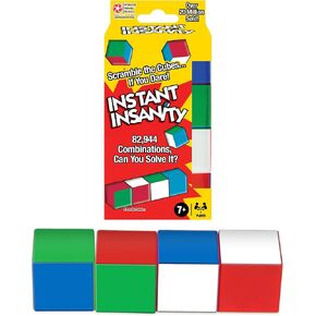 Instant Insanity by Winning Moves Games USA, Classic Brain Teaser Puzzle, for 1 Player, Ages 7+