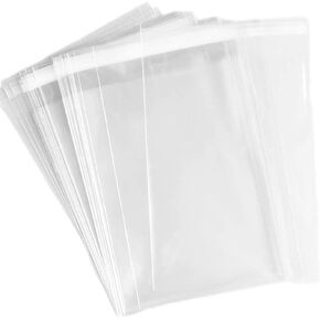 Delatanus 4-1/2 x 6-1/2 Inch Clear Cellophane Cello Bags-Fits A4 Envelope 4X6 Prints Photos Cards Candy Treats Cookie Clear Plastic Sleeves-100 Pcs