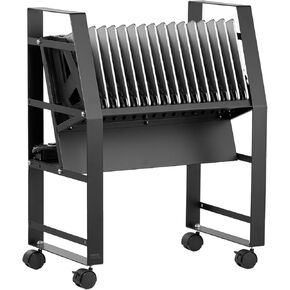 VEVOR Laptop Cart, 32 Device Mobile Open Charging Station, Up to 15.6 in Screen Size, Office and Classroom Mobile Charging Cart, for Chromebook, Tablet and Laptop