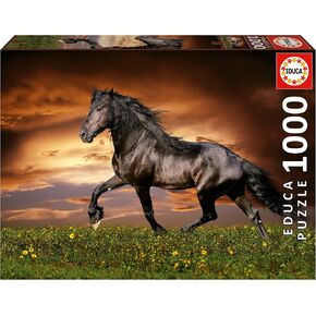 Educa - Trotting Horse - 1000 Piece Jigsaw Puzzle - Puzzle Glue Included - Completed Image Measures 26.77" x 18.9" - Ages 14+ (19555)