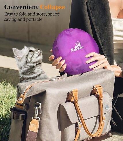 Pawaboo Cat Tunnel مع سرير القط ، تصميم قابل للتشكيل ، تدرج بارد ، كرات ممتعة ، قطرها 35.4 بوصة فسيحة ، قابلة للطي وخفيفة الوزن in Kuwait