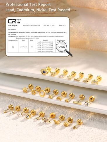 Thunaraz 24 قطعة من الأقراط الجراحية الفولاذية للنساء والرجال 20 جرام أقراط غضروفية صغيرة مسمار صغير ثعبان القمر نجمة فراشة زهرة هيبوالرجينيك برغي مسطح الظهر أقراط ثقب المجوهرات in Kuwait