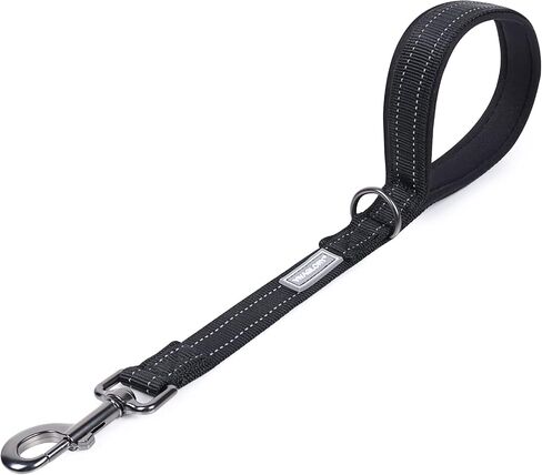 VIVAGLORY Short Rope Dog Leash Durable Highly Reflective Threads Training Walking Dog Traffic Leashes for Medium & Large Dogs, 18IN, Orange in Saudi Arabia
