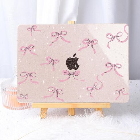 May Chen Compatible with 2024/2023 MacBook Air 15 inch M3 A3114 / M2 A2941 Case, Printed Plastic Hard Shell Case for MacBook Air 15.3 Liquid Retina Diaply Touch ID, Chalk Pink Bow in Kuwait