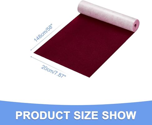 بقع مخملية ذاتية اللصق - 1 حزم تصحيح تصحيحات تصحيحات النسيج يناسب الأكياس للأكياس الأرائك - حقائب الظهر اللاصقة تصحيح 58 "x8" الأحمر الداكن in Kuwait